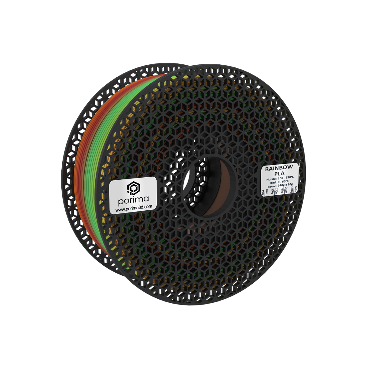 porima-rainbow-pla-1kg-p01.png Porima Rainbow PLA Filament (Rainbow / 1.75mm / 1kg) - Görsel 1