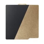 PorimaX Smooth Carbon Fiber PET / Textured Gold PEI Tabla (256 mm x 256 mm)